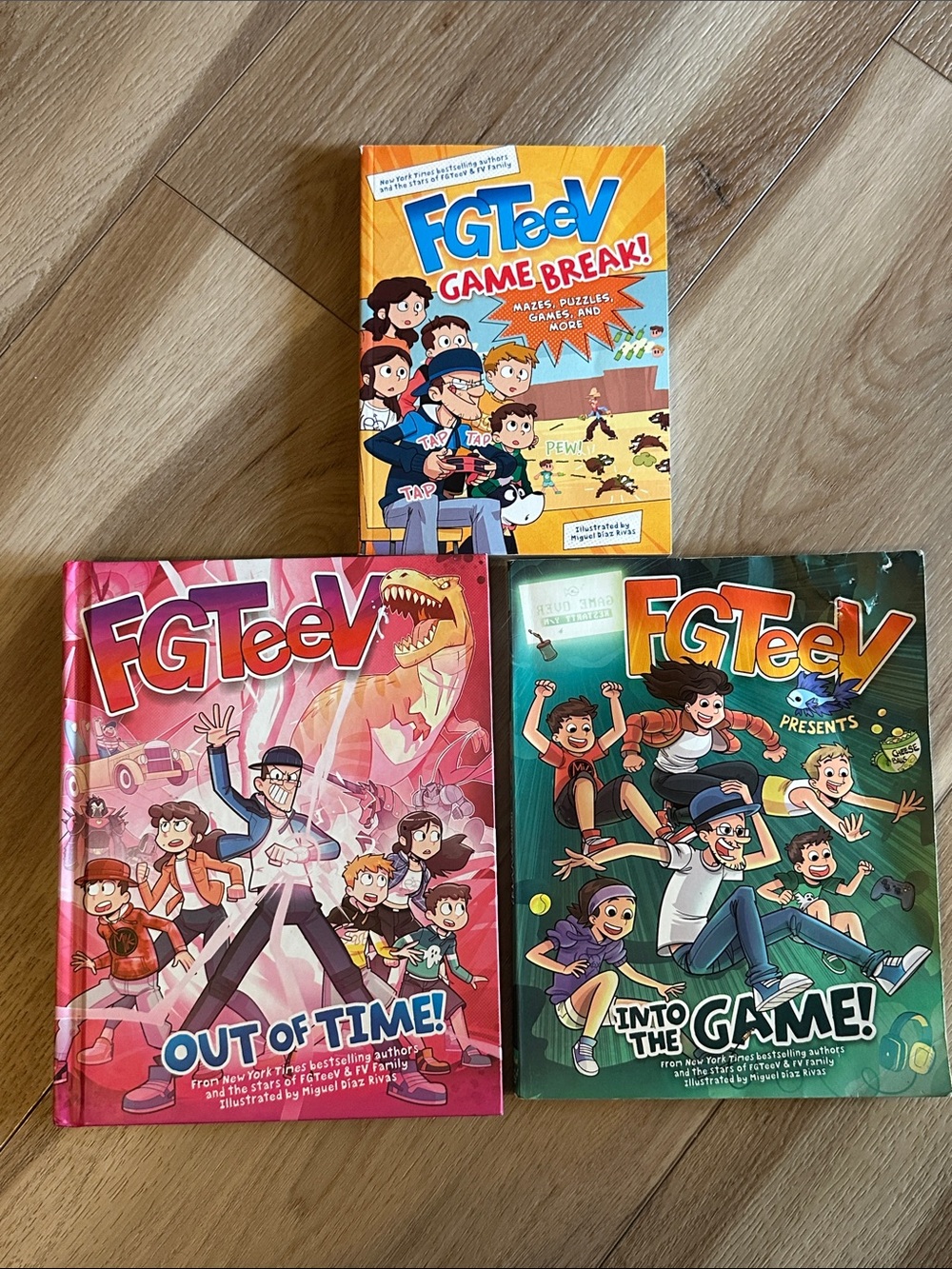 FGTeeV Graphic Novels & Activity Book 3 Bundle Lot - Good Condition